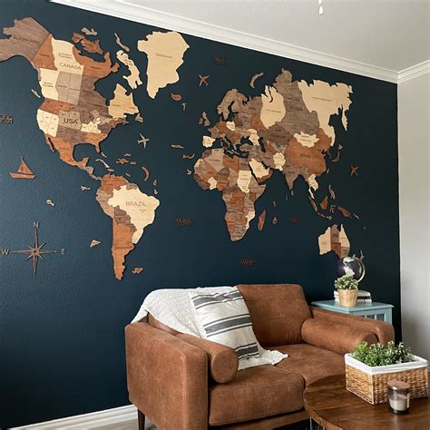 MAP Map Of The World Wall Decor